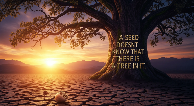 a_seed_doesnt_know_that_there_is_a_tree_in_it_