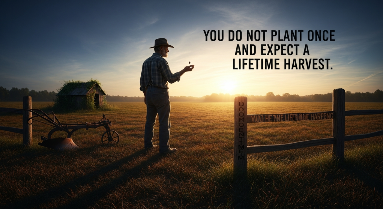 you_do_not_plant_once_and_expect_a_lifetime_harvest__