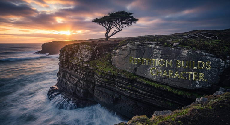 repetition_builds_character__